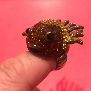 Vintage sequin fish ring